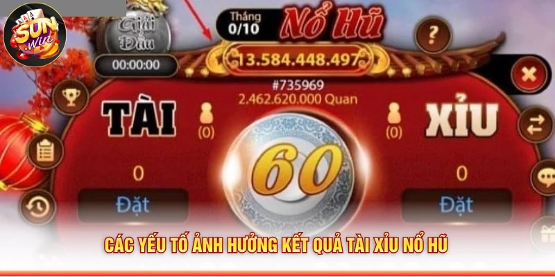 Các yếu tố ảnh hưởng kết quả tài xỉu nổ hũ